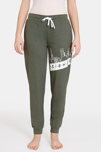 Zivame Friends Knit Poly Loungewear Bottom - Rifle Green — thumbnail 2